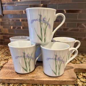 Corelle shadow Iris mugs